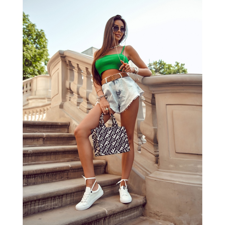 Naisten nahkatossut, joissa merkintä Big Star EE274316 Valkoinen 1