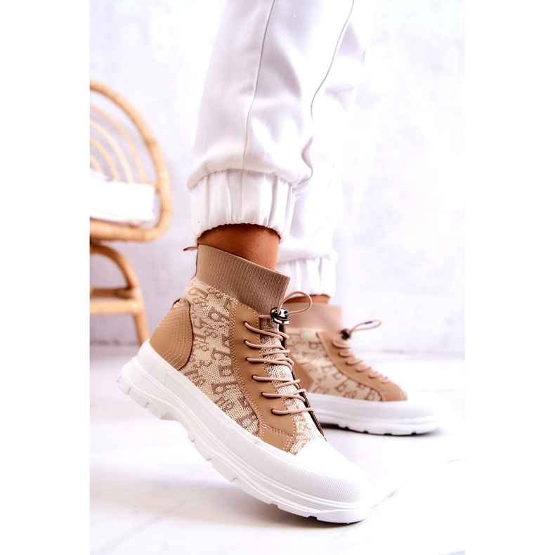 FW1 Muodikkaat tennarit High Sock Beige Collin 2