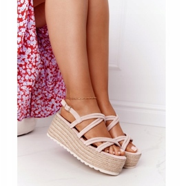 PS1 Beige Platform -sandaalit, joissa punottu beige Crazy In Love 3
