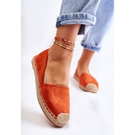 PG1 Klassinen naisten oranssi mokkanahka Espadrilles Clarice 1