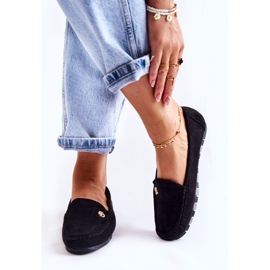 PS1 Naisten musta mokkanahka Loafers Colena 2