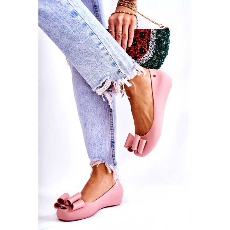 PH1 Naisten kumiballerinat, joissa on rusetti vaaleanpunainen kukka 3