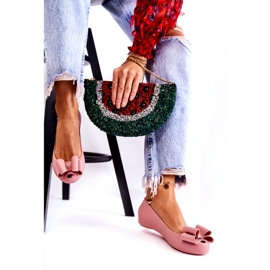 PH1 Naisten kumiballerinat, joissa on rusetti vaaleanpunainen kukka 2