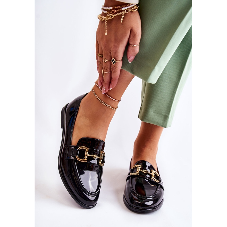 WS1 Naisten lakatut mustat Coriso mokasiinit 2