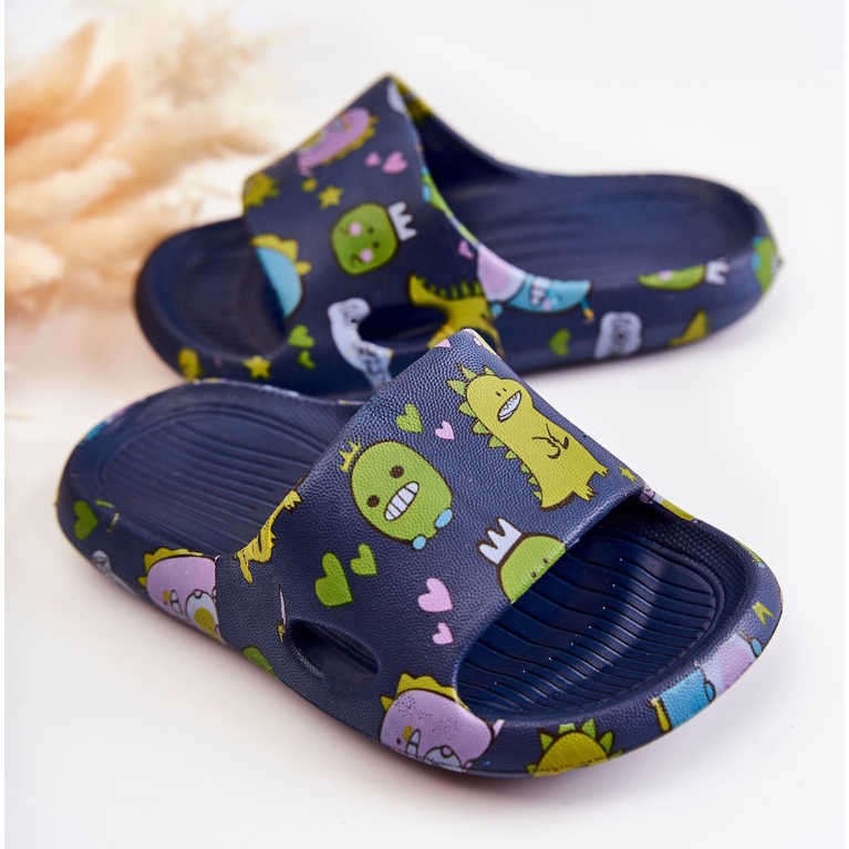 WJ1 Vaaleat lasten tossut Dinosaurs Astro Navy Blue tummansininen 2