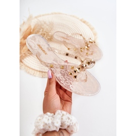 WJ1 Naisten Nude Monisen kumiset varvastossut beige 2