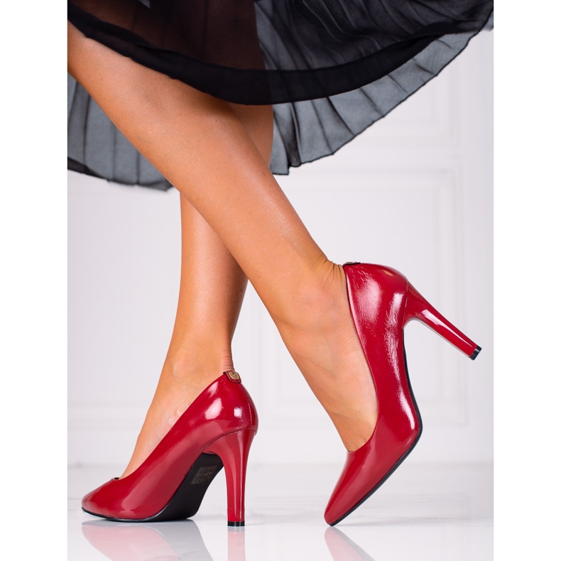 SHELOVET Korkeakorkoiset pumput punainen 1