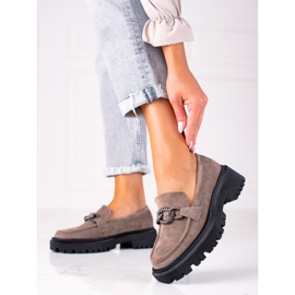 SHELOVET Loaferit alustalla ruskea 1