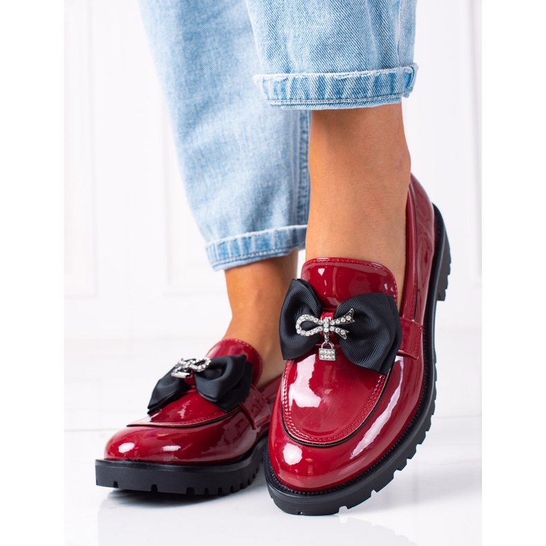 SHELOVET Loaferit jousella punainen 1