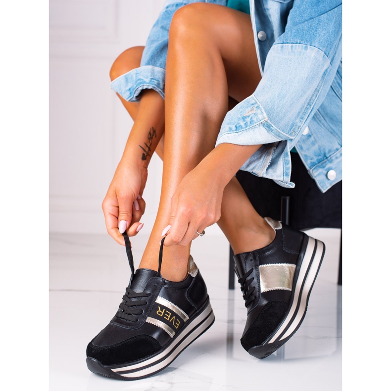 SHELOVET Naisten lenkkarit musta 1