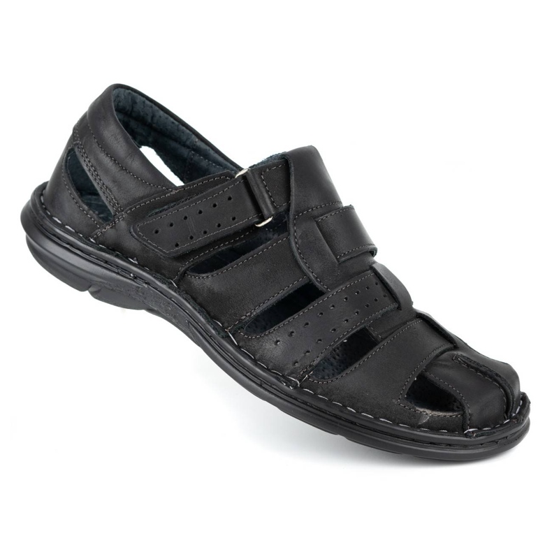 Olivier Miesten mustat sandaalit 467 2