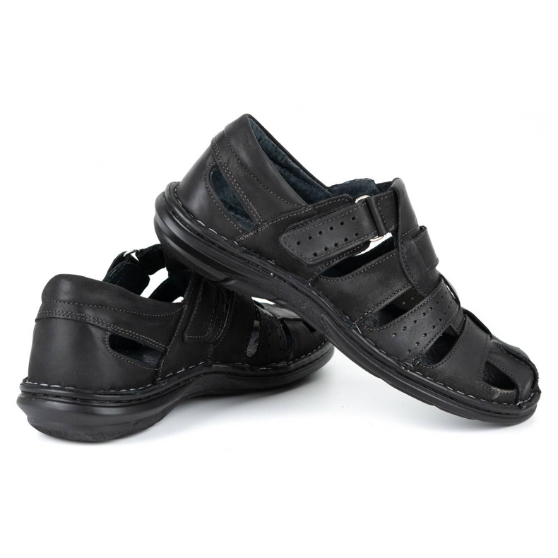 Olivier Miesten mustat sandaalit 467 4