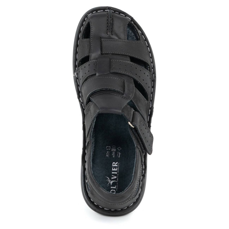Olivier Miesten mustat sandaalit 467 6