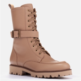 Marco Shoes Täysjyväiset nahkasaappaat beige 1