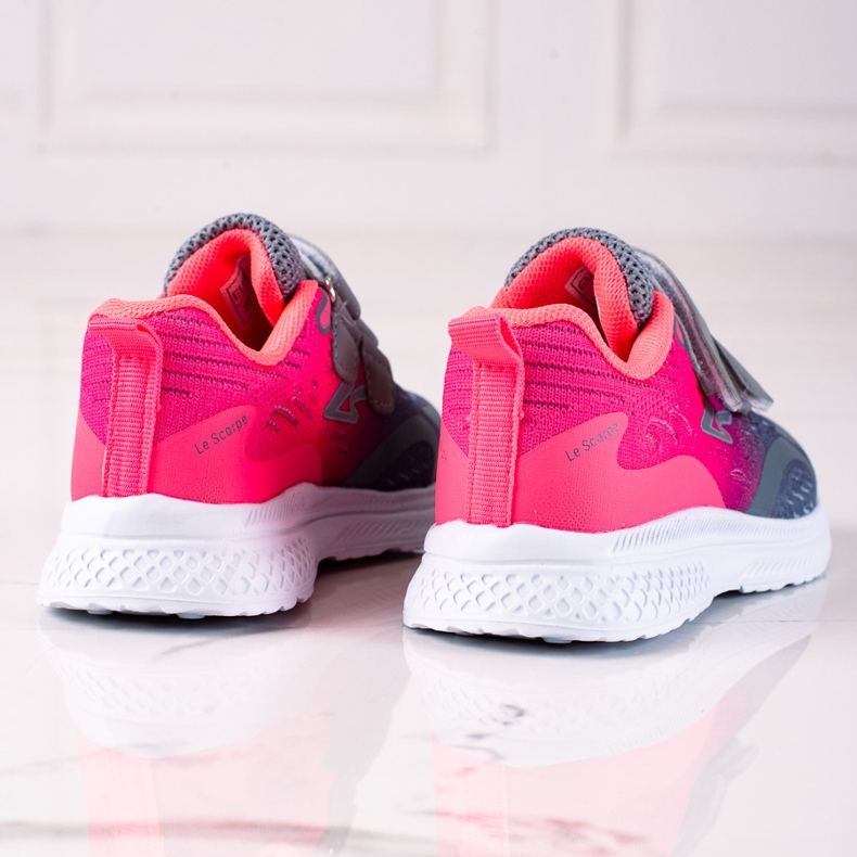 Shelovet lasten urheilukengät tarranauhalla pinkki ja harmaa vaaleanpunainen 1