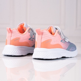 Shelovet lasten urheilukengät tarranauhalla, oranssinharmaa 1