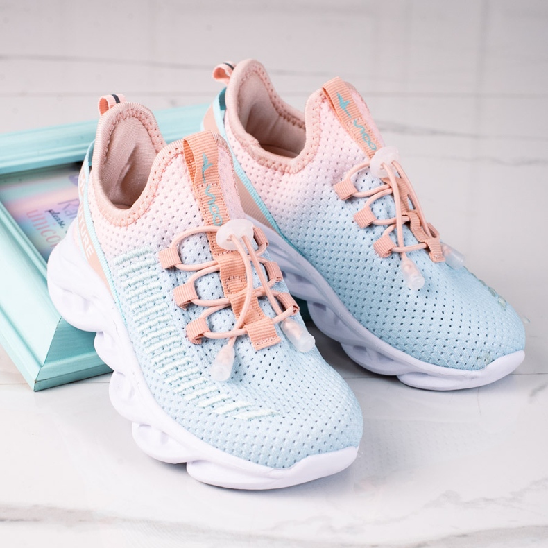 Vico lasten urheilukengät, kaksivärinen materiaali sininen vaaleanpunainen 1