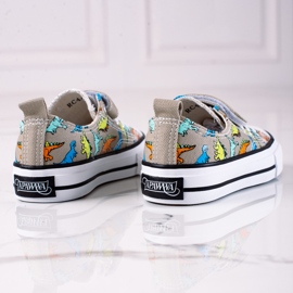 Poikien tennarit Shelovet harmaat dinosaurukset 1