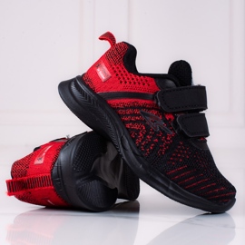 Shelovet poikien tennarit punaista ja mustaa materiaalia punainen 1