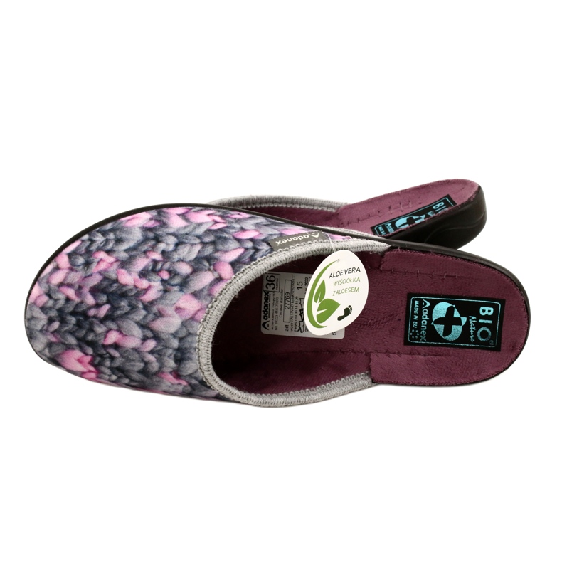 Adanex Aloe Vera Motif -tossut 27769 harmaa 4