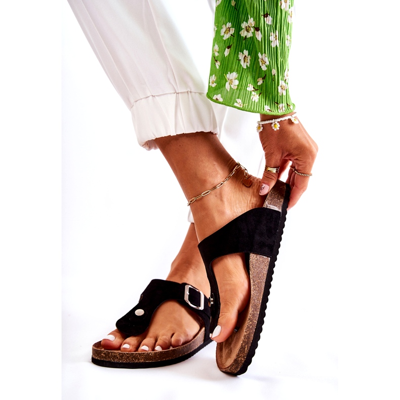 FB1 Naisten tossut soljella Musta Elina 2