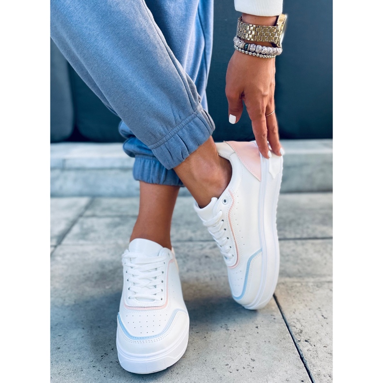 Eila Pink tennarit valkoinen sininen vaaleanpunainen 2