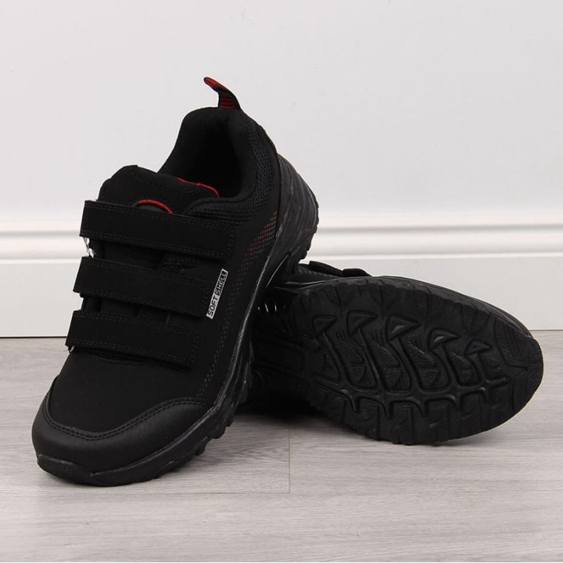 American Club W AM838A Velcro Trekking kengät musta-punainen 1