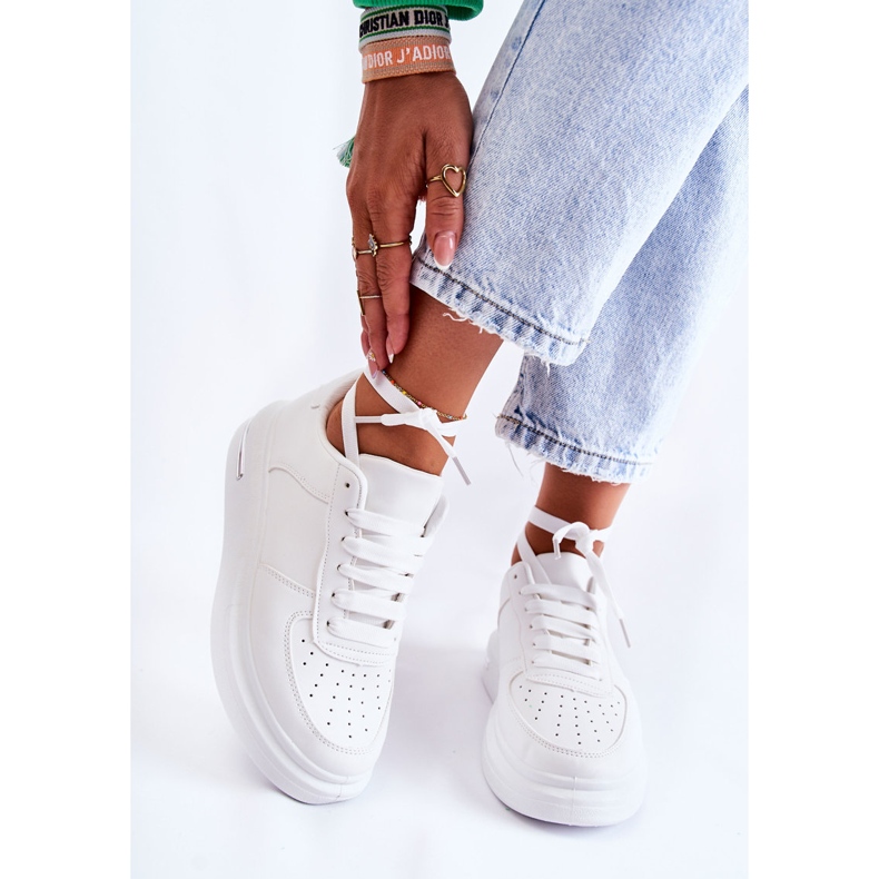 PG1 Klassiset Eco-nahkaiset urheilukengät Valkoiset Jennys valkoinen 1