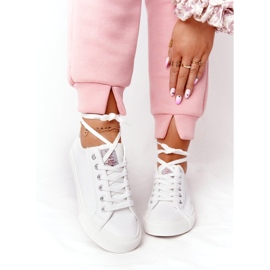 Big Star Naisten Eco-Nahka Lenkkarit Cross Farkut HH2R4001C Valkoinen 3