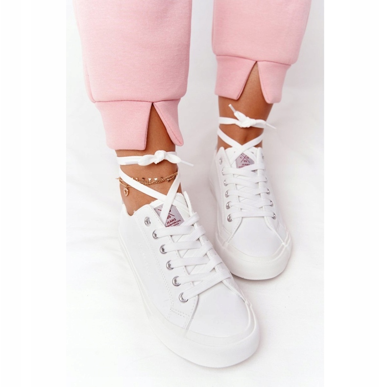 Big Star Naisten Eco-Nahka Lenkkarit Cross Farkut HH2R4001C Valkoinen 1