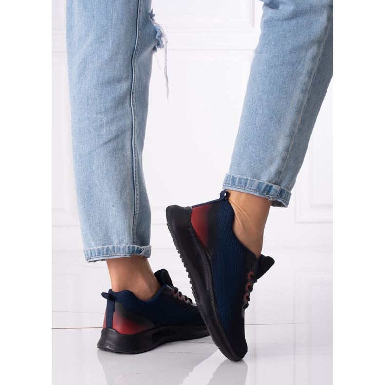 Naisten urheilulenkkarit Shelovet nyöritys laivastonsininen ja musta 1