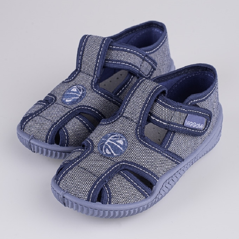 Poikien tossut Viggami Daniel -kirjonta harmaa 1