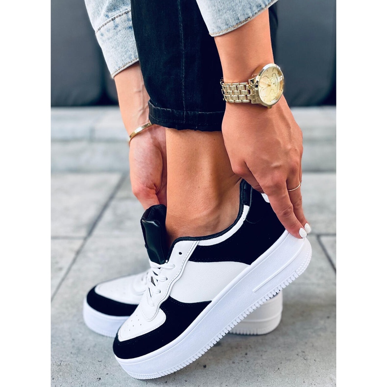 BM Zetto Black naisten urheilukengät valkoinen musta 1