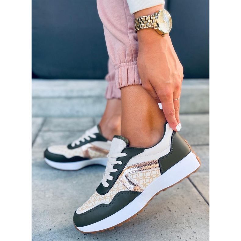 Akira Green Trainers beige vihreä 1