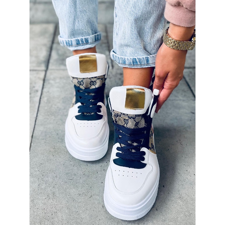 Axel Navy korkeat lenkkarit valkoinen monivärinen 1