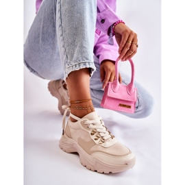 PG1 Naisten mokkanahka urheilukengät Tennarit Vaalean beige Britany 2