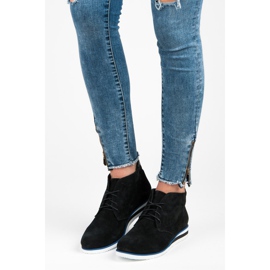 Vinceza Nahkaiset nilkkurit musta 2