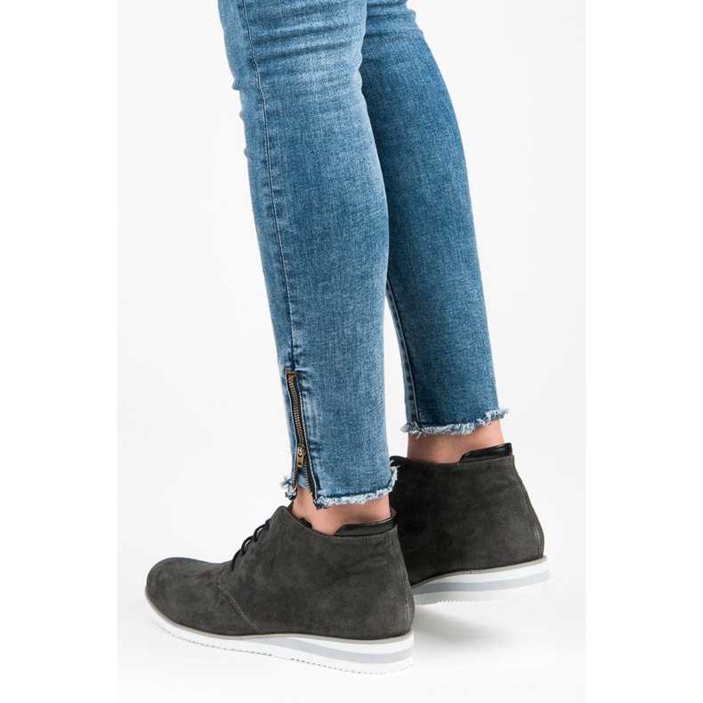 Vinceza Nahkaiset nilkkurit harmaa 2