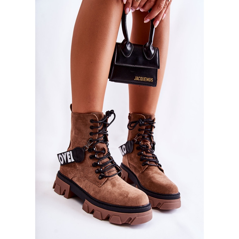 PS1 Suede korkeat saappaat ruskealla Danityn lämmityksellä 1