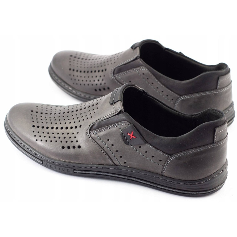 Polbut Miesten Brogues 401 Summer Grey harmaa 1