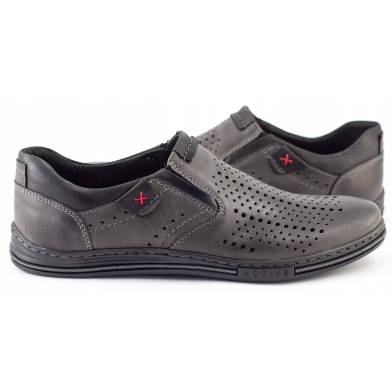 Polbut Miesten Brogues 401 Summer Grey harmaa 4