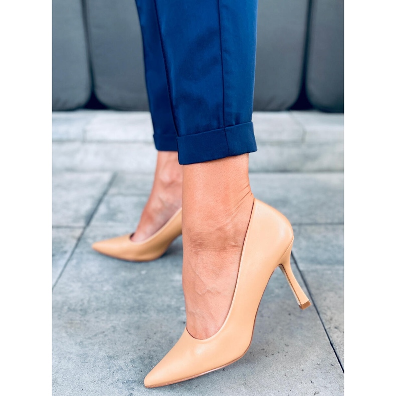 Naisten Aurora Camel -korkokengät ruskea 1