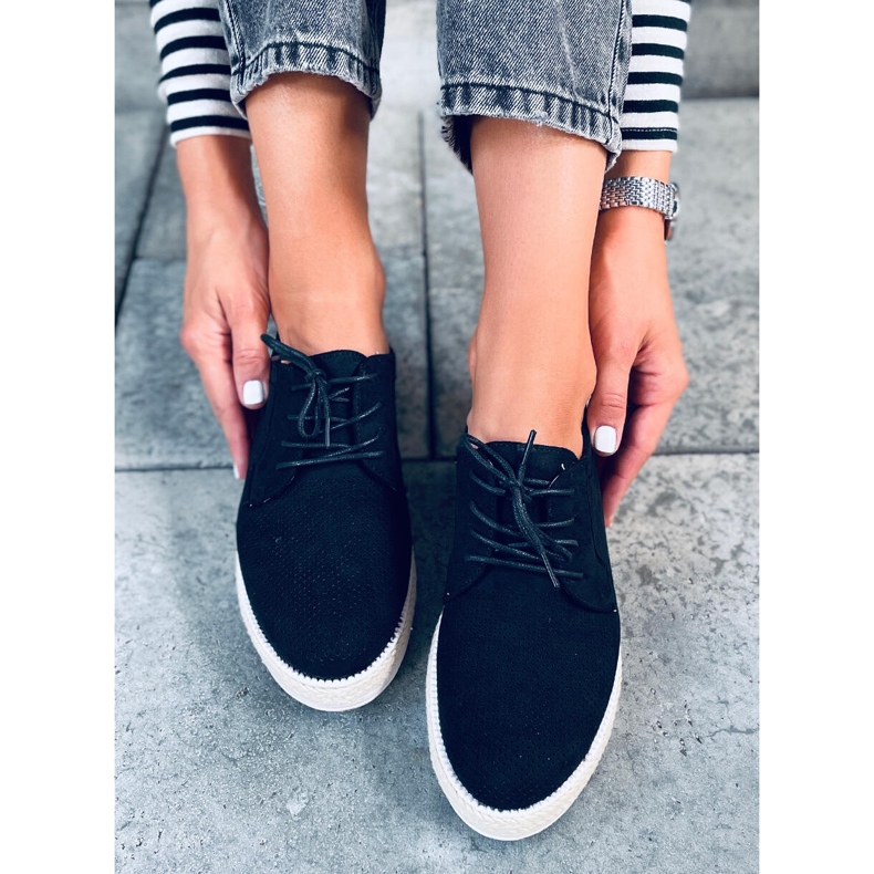Guermo Black espadrilles nauhoitettu loafers musta 1