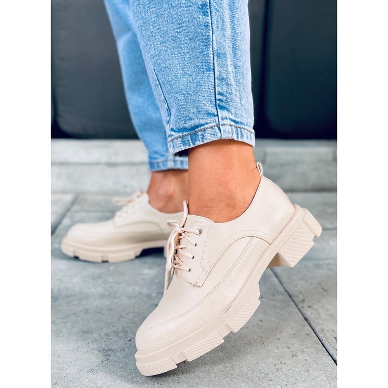 Loaferit korkealla Unna Beigellä pohjalla 1