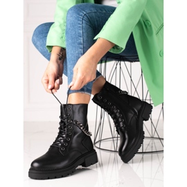 Naisten mustat laukut, joissa Shelovet-ketju paksulla alustalla 1