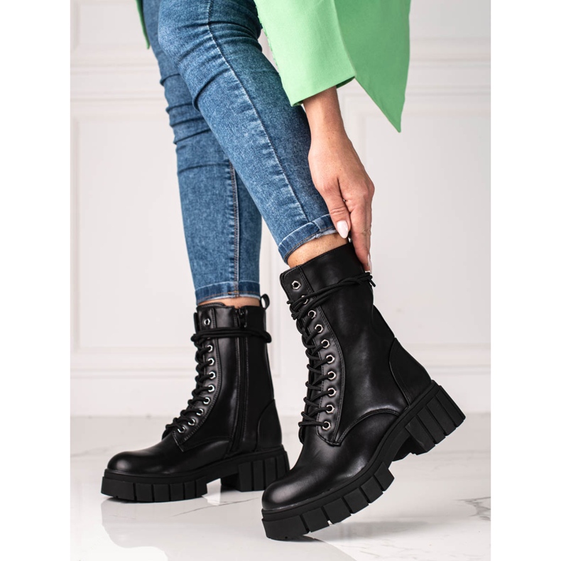 Shelovet naisten työntekijät paksulla pohjalla musta 2