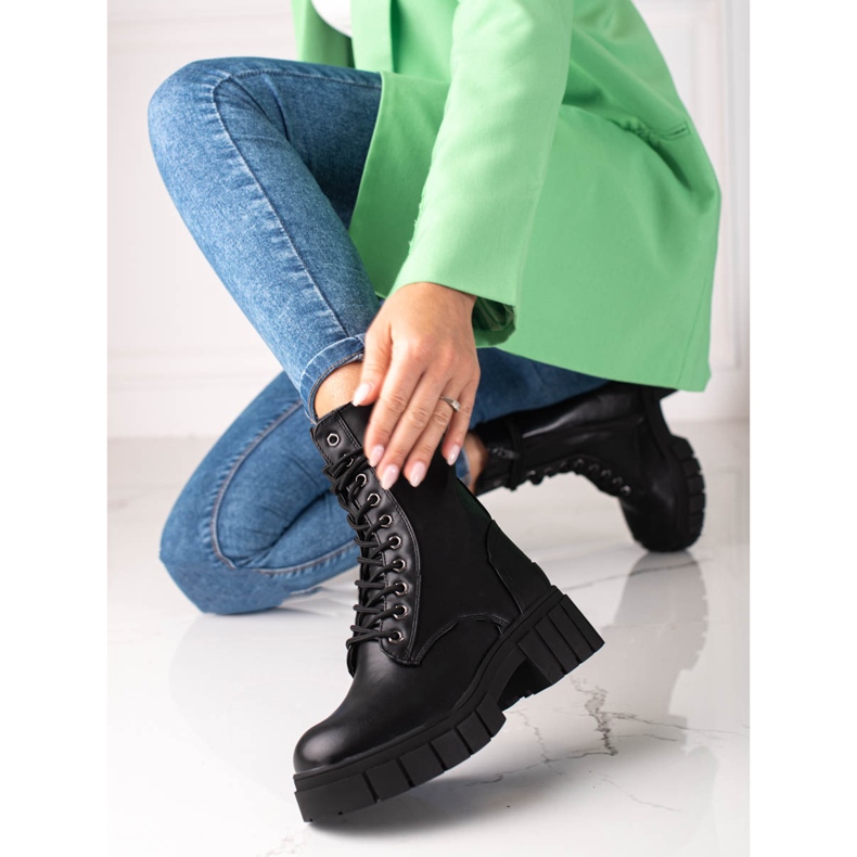 Shelovet naisten työntekijät paksulla pohjalla musta 1