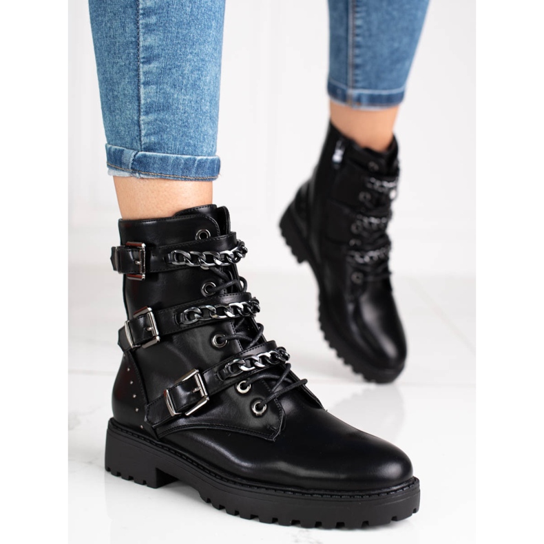 Mustat Shelovet naisten laukut ketjuilla 1