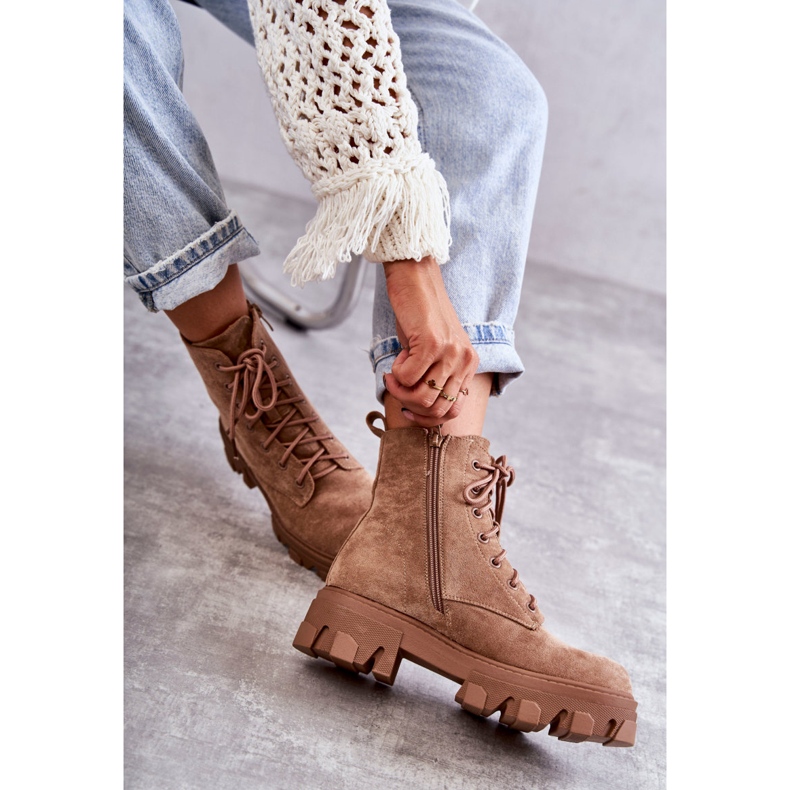 PG1 Mokkanahkaiset lämpimät saappaat Workers Brown Darvin ruskea 1