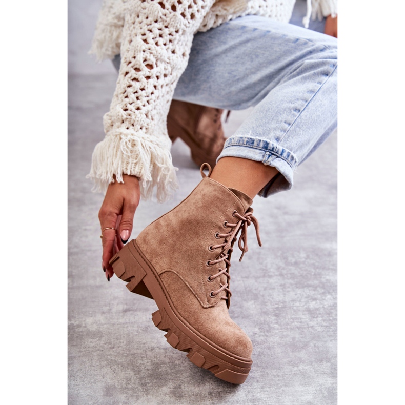 PG1 Mokkanahkaiset lämpimät saappaat Workers Brown Darvin ruskea 2